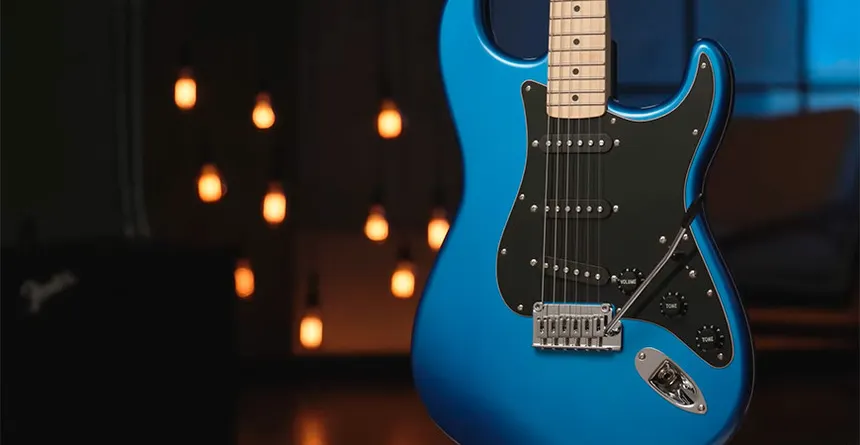 Guitarra electrica en promocion
